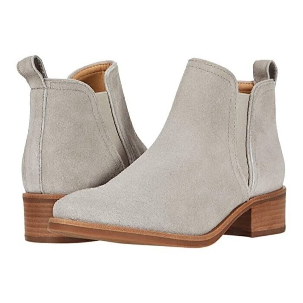 NEW Lucky Brand Pogan Boots Ankle Booties Driftwood Gray Women's Size 6.5